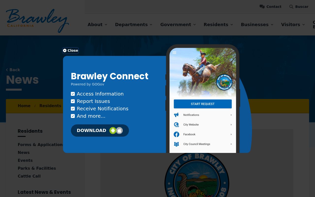 Brawley Police March 2026 release stating a county jail booking